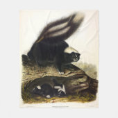 American Skunk oder Striped Skunk von Audubon Fleecedecke (Vorderseite)