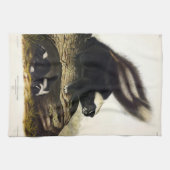 American Skunk oder Striped Skunk von Audubon Geschirrtuch (Horizontal)