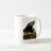 American Skunk oder Striped Skunk von Audubon Kaffeetasse (VorderseiteRechts)