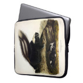 American Skunk oder Striped Skunk von Audubon Laptopschutzhülle (Vorderseite Links)