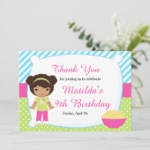 American Sleepoe Slumber Party Geburtstag Dankeskarte (Stehend Vorderseite)