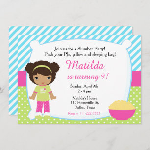 American Sleepoe Slumber Party Geburtstag Einladung