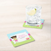 American Sleepoe Slumber Party Geburtstag Rechteckiger Pappuntersetzer (Vor Ort)