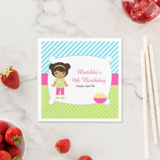 American Sleepoe Slumber Party Geburtstag Serviette (Beispiel)