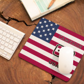 American Soccer Athlete Personalized Stars Stripes Mousepad
