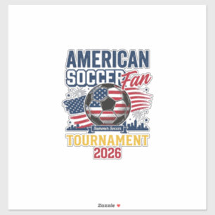 American Soccer Fan Turnier 2026 Vintage-Shirt Aufkleber
