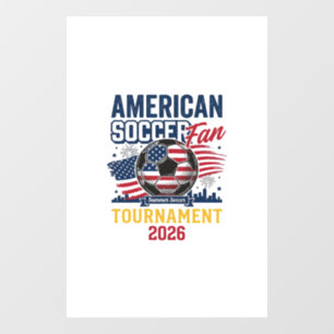 American Soccer Fan Turnier 2026 Vintage-Shirt Fensteraufkleber