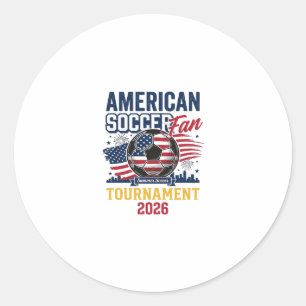 American Soccer Fan Turnier 2026 Vintage-Shirt Runder Aufkleber