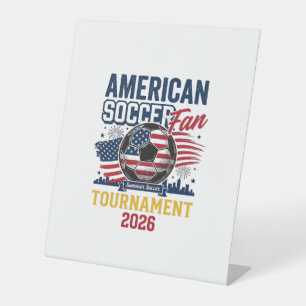 American Soccer Fan Turnier 2026 Vintage-Shirt Sockelschild