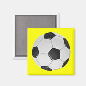 American Soccer or Association Football Ball Magnet (Vorderseite/Rückseite)