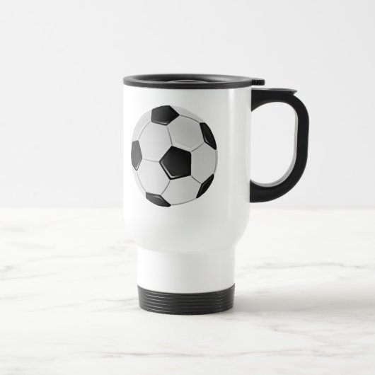 American Soccer or Association Football Ball Reisebecher (Rechts)