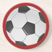 American Soccer or Association Football Ball Sandstein Untersetzer (Vorne)