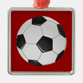 American Soccer or Association Football Ornament Aus Metall (Vorne)