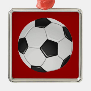 American Soccer or Association Football Ornament Aus Metall