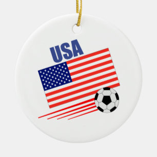 American Soccer Team Keramik Ornament