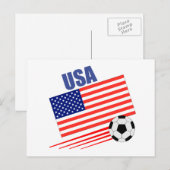 American Soccer Team Postkarte (Vorne/Hinten)