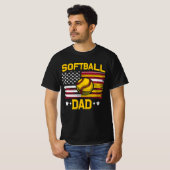 American Softball Vater T-Shirt (Vorne ganz)