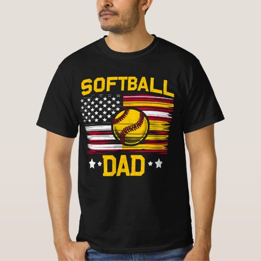 American Softball Vater T-Shirt (Vorderseite)