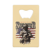 American Solder Design Stainless Steel Opener Geldbeutel Flaschenöffner (Rückseite)