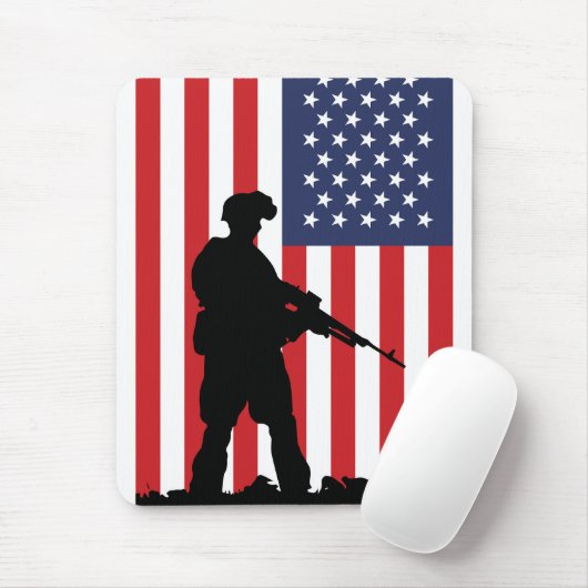 American Soldier Clipboard Mousepad (Mit Mouse)