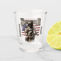 American Soldier Design Shot Glas
