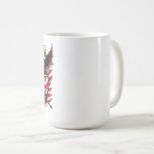 American Soldier Eagle USA Flag Patriotische Kunst Kaffeetasse (VorderseiteRechts)