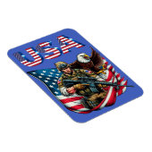 American Soldier Eagle USA Flag Patriotische Kunst Magnet (Rechte Seite)