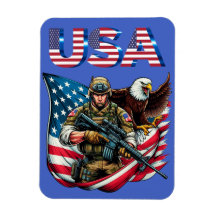 American Soldier Eagle USA Flag Patriotische Kunst