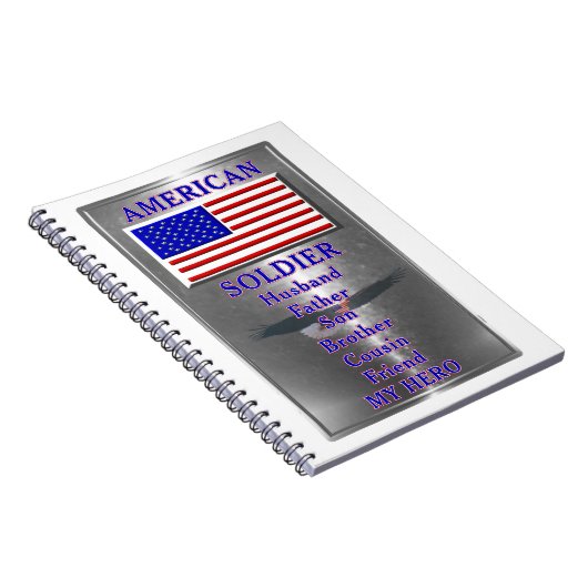 American Soldier Patriotic Notizblock (Rechte Seite)