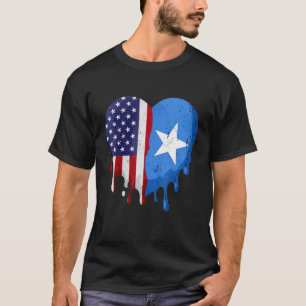 American Somali Heritage Month Somalia Flag Herzst T-Shirt