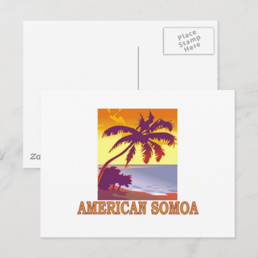 American Somoa Postkarte (Vorne/Hinten)