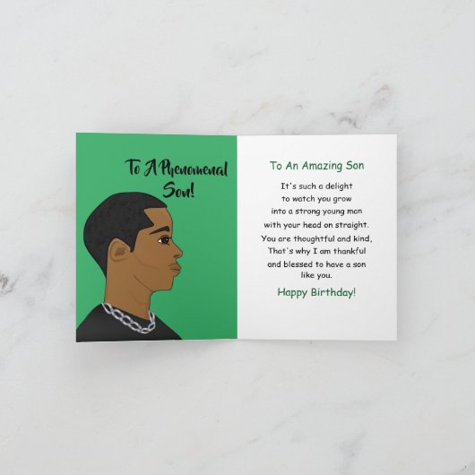 American Son Birthday Card Karte (Innenseite)