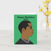 American Son Birthday Card Karte (Gelbe Blume)