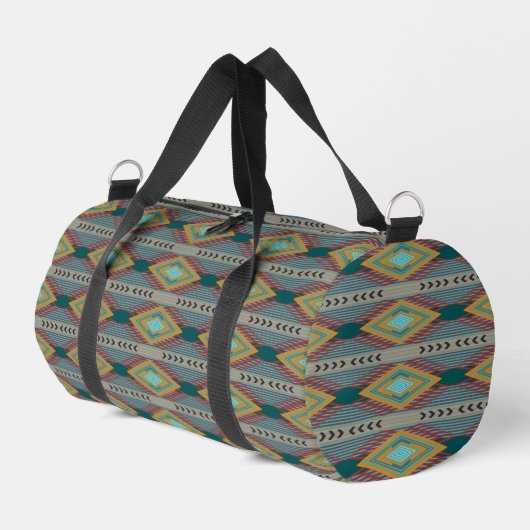 American Southwest Patterned Art And Earthy Colors Duffle Bag (Linke Seite)