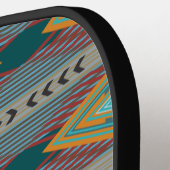 American Southwest Patterned Art And Earthy Colors Pickleball Schläger (Linke Seite)