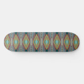 American Southwest Patterned Art And Earthy Colors Skateboard (Horizontal)