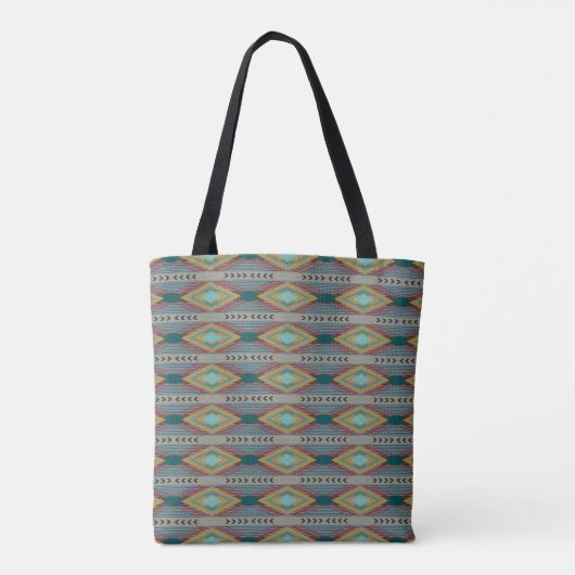 American Southwest Patterned Art And Earthy Colors Tasche (Rückseite)