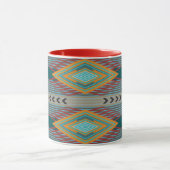 American Southwest Patterned Art And Earthy Colors Tasse (Zentrum)