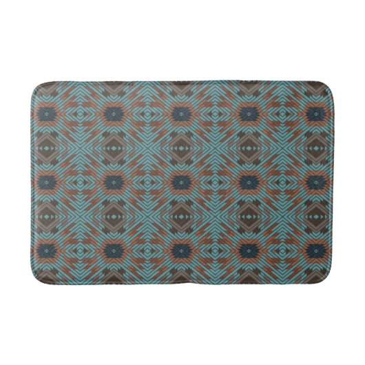 American Southwest Tribal Patterned Art And Colors Badematte (Vorderseite)