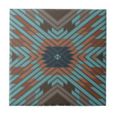 American Southwest Tribal Patterned Art And Colors Fliese (Vorderseite)