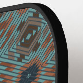 American Southwest Tribal Patterned Art And Colors Pickleball Schläger (Linke Seite)