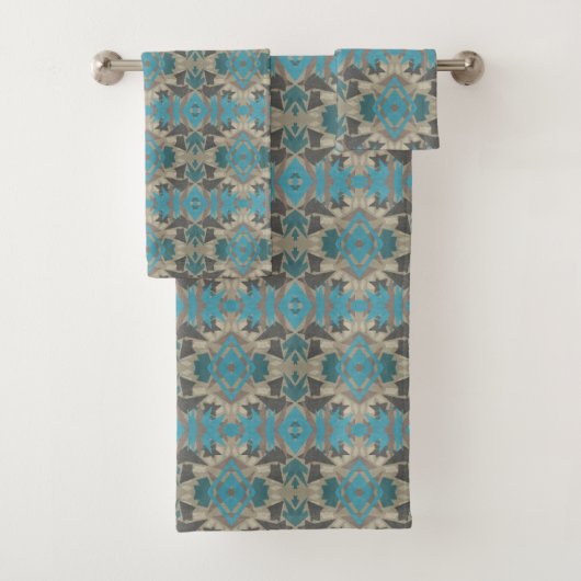 American Southwestern Patterned Art And Colors Badhandtuch Set (Insitu)