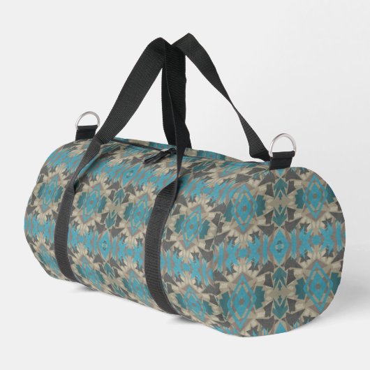 American Southwestern Patterned Art And Colors Duffle Bag (Linke Seite)