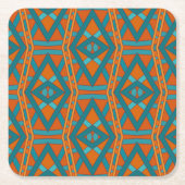 American Southwestern Style Pattern And Colors Art Rechteckiger Pappuntersetzer (Vorderseite)