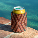 American Southwestern Tribal Pattern Art And Color Dosenkühler<br><div class="desc">Can Cooler Koozie Sleeve printed with a American Southwestern Tribal Pattern Art And Colors graphic design illustration by TheFabricSeal at Zazzle #ZazzleMade https://www.zazzle.com/store/thefabricseal This American Indian Geometric Art Style drawing image is a beautiful design with classic elements of herringbone style geometric design, half brick step alternating patterned diamond shapes, diagonal...</div>