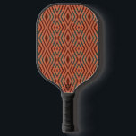 American Southwestern Tribal Pattern Art And Color Pickleball Schläger<br><div class="desc">Pickleball Paddle printed with a American Southwestern Tribal Pattern Art And Colors graphic design illustration by TheFabricSeal at Zazzle #ZazzleMade https://www.zazzle.com/store/thefabricseal This American Indian Geometric Art Style drawing image is a beautiful design with classic elements of herringbone style geometric design, half brick step alternating patterned diamond shapes, diagonal lines and...</div>