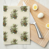 American Sparrow Hawk - Audubons Vögel in Amerika Geschirrtuch (Viertel Falte)