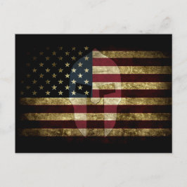 American Spartan Feiertagspostkarte