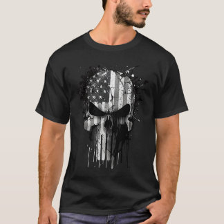 American Spartan Sensenmann Themed USA Flag Nation T-Shirt