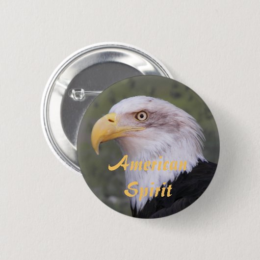 American Spirit Bald Eagle Head Button (Vorne & Hinten)